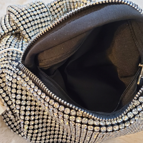 New Madison West Crystal Rhinestone Knotted Handle Handbag - Picture 13 of 14